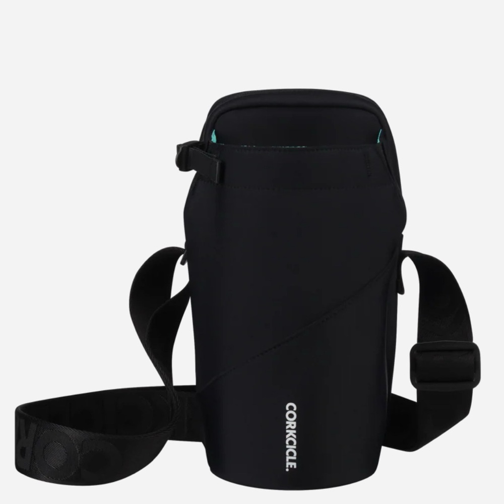 Corkcicle Crossbody Water Bottle Sling Bag with Adjustable Strap | Solid Black